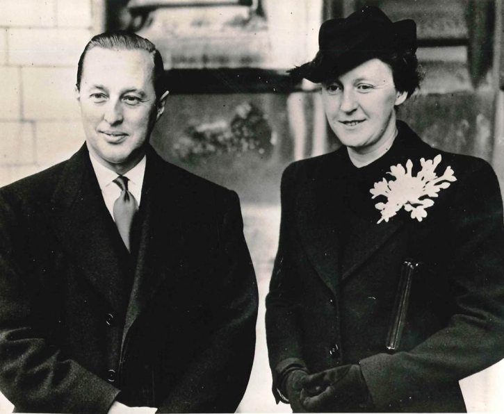 Black and white photograph of Garfield and Reta Weston